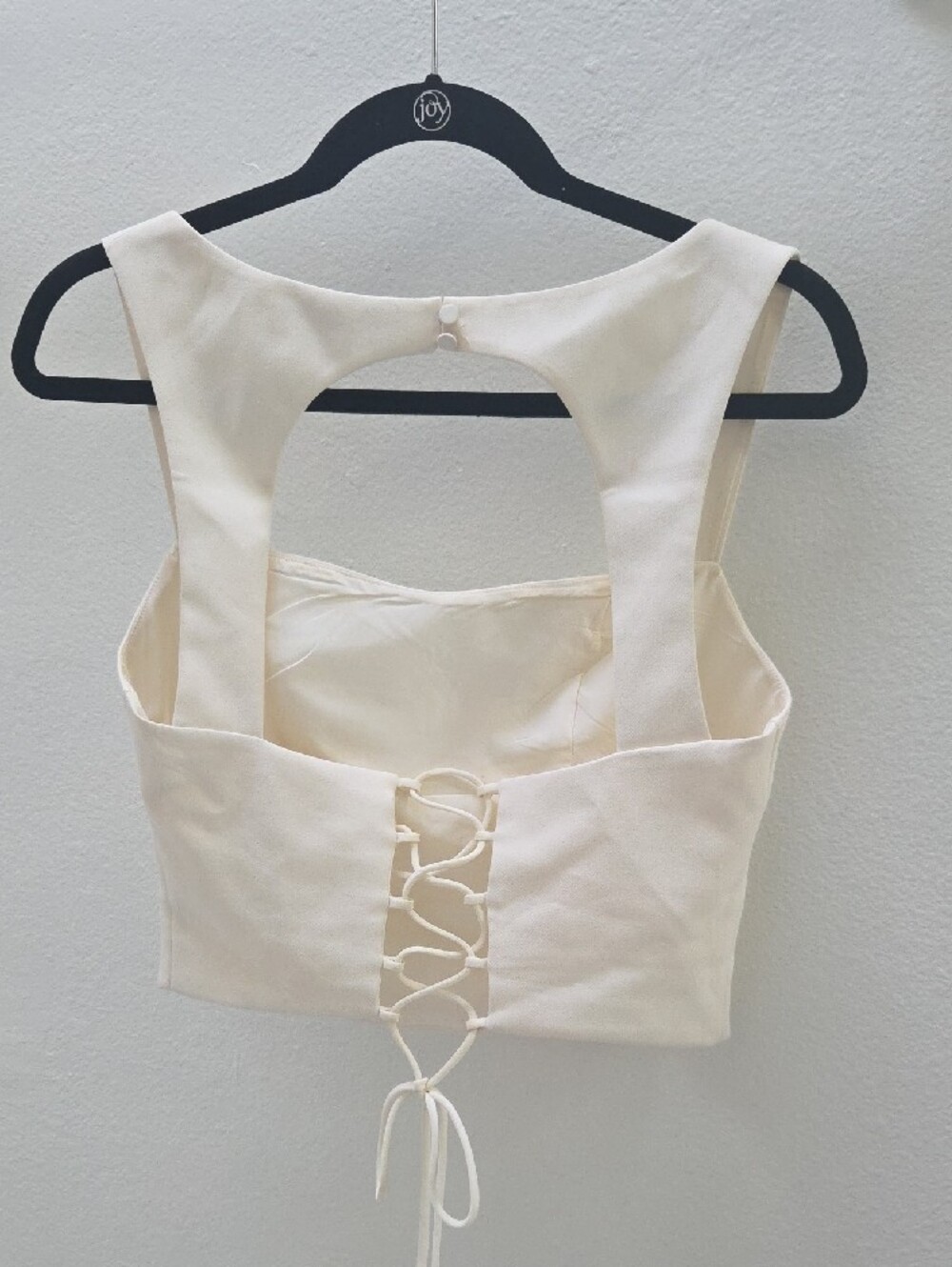 Dynamite Ivory Square-Neck Cropped Tank